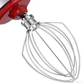 KN256 Stainless Steel Wire Whip Attachment for KitchenAid,6 Quart Bowl-Lift Stand Mixer 6 Wire Whisk Fits for KV25 KP25 KP26 KSM55,Pro 6500,Heavy Duty (KSM6521 KV25 KP25 KP26 KL26 KT26 KSM60)