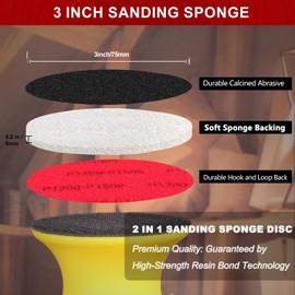 Shineboc 20 Pcs Grit Sanding Sponge Set,3 x 0.2 Inch 1200 Grit Flexible Foam Filled Sanding Pad,Wet And Dry Blocks Sandpapers Sheets for Wood & Metal,Railings,Furniture Polishing.