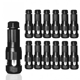12 Pack Low Voltage Landscape Lights Connectors Work for Outdoor LED Landscape Lighting Path Garden Spotlights 12-16 Gauge Cable Wire Connector