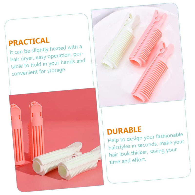 Mikinona 10pcs Hair Root Curlers Volumizing Hair Rollers Bangs Clip