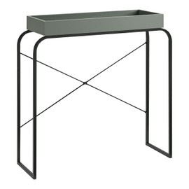 Furniture of America Ilia 33 inch Modern Narrow Console Table with Tray Top and Metal Legs for Living Room, Entryway, Hallway, Office, Corridor, Sage Green