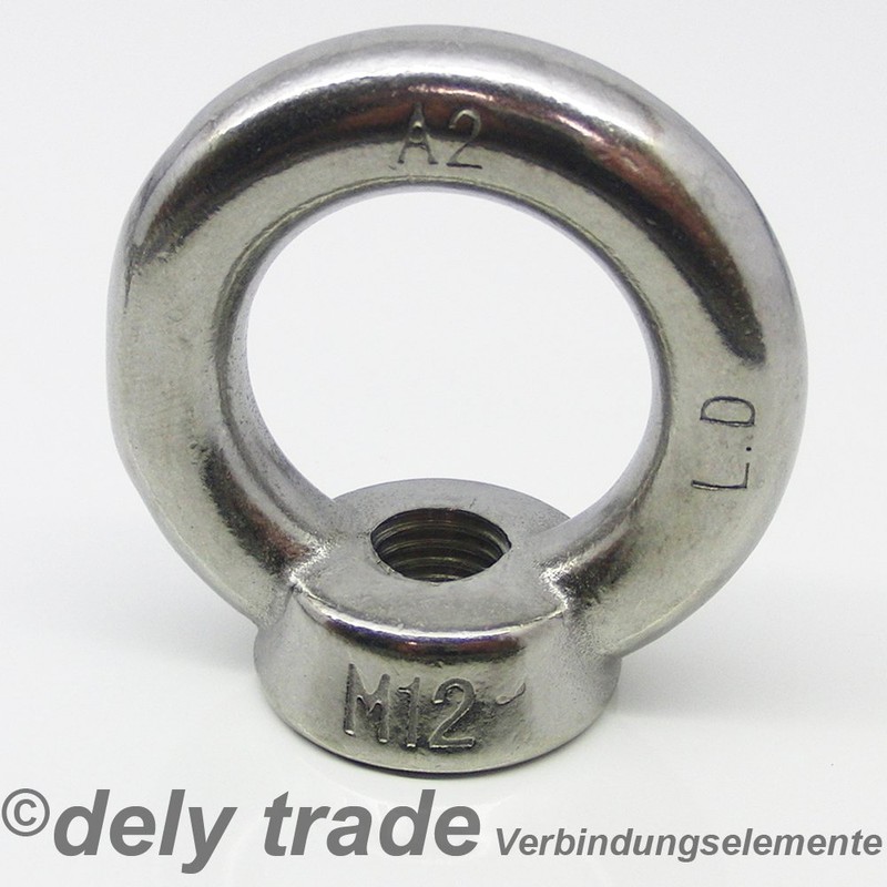 Pack of 10 Ring Nuts M6 Cast and Polished Similar