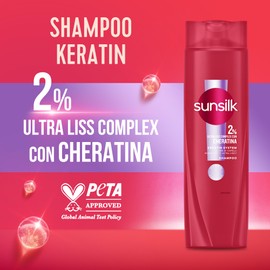 Sunsilk Kit Keratin System, Set Cura Capelli, con Shampoo 250ml, Balsamo Capelli 200ml, Siero 200ml, con Ultra Liss Complex con Cheratina, per 72 ore di Capelli Rimpolpati e Ultra Lisci*