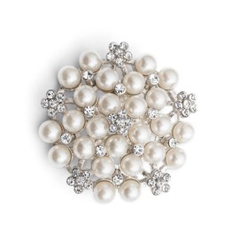 Lovett&Co Audrey Hepburn Brooch - Classic Glass Pearl and Diamante Pin Badge, Vintage Style Jewellery Inspired by Breakfast at Tiffany’s, Hypoallergenic and Nickel-Free