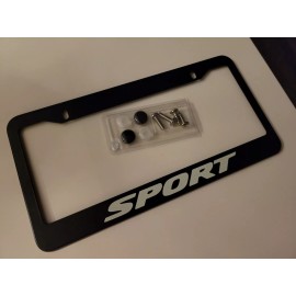 Red Line GLOWING Honda Sport License Plate Frame Tag Cover Phantom Black Stainless Steel
