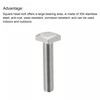 uxcell Square Head Bolt, 2pcs M6x30mm Fully Thread 304 Stainless