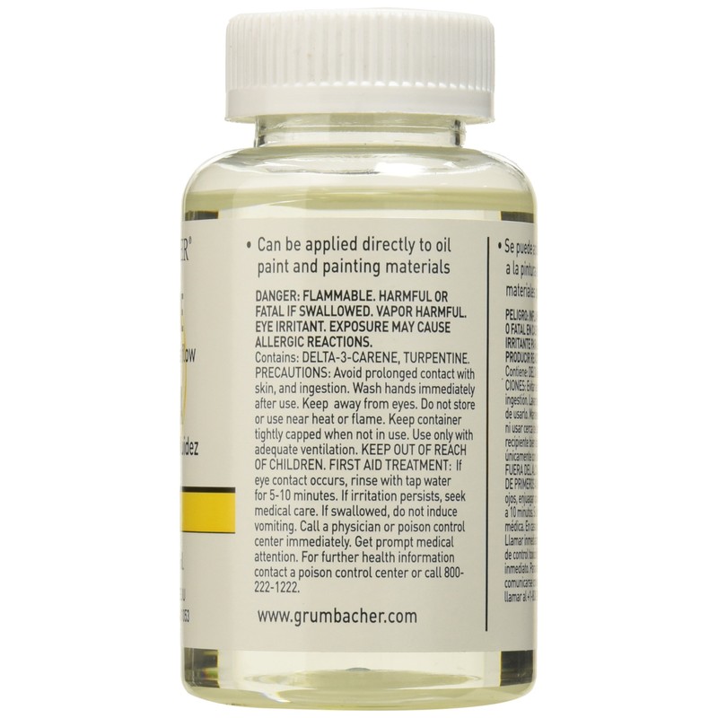 Grumbacher Turpentine, 8 Oz. Can, #5688