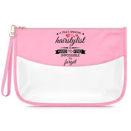 Hairdresser Gifts for Women Hairstylist Makeup Bag Hair Stylist Gifts Cosmetic Bag Thank You Appreciation Present for Barber Dresser Cosmetology Graduation Christmas Birthday Present for Hairdresser