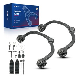 KAX Front Upper Control Arm w/Ball Joint & Tie Rods & Boots & Sway Bars Fit for 2004 2005 2006 F-ord Expedition Lincoln Navigator Suspension Kit K80718 K80719 K80039 K80239 12pcs