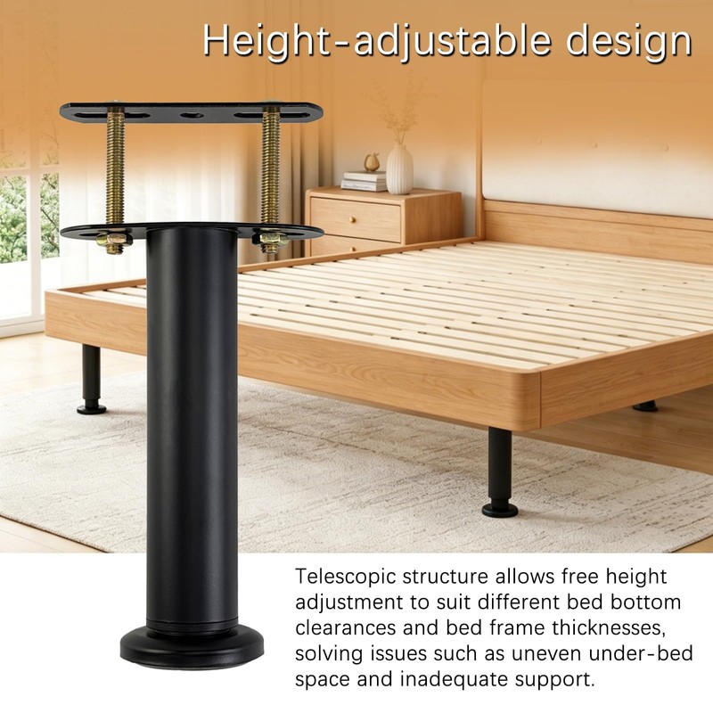 4Pcs Adjustable Bed Support Legs 10-16.5", Heavy Duty Support Legs