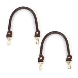 AUEAR, Paquete de 2 correas de repuesto de piel para bolso de hombro, color café oscuro