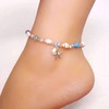 Elosee Sealife Theme Seashell Freshwater Pearl Bead Anklet