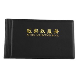 Anboli Money Storage Case Bill Holder Bill Album Bill Case Money Pocket Bills File Storage Collecting Storage 30 Pages Money Storage Case (Black)