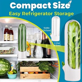 HVECT Herb Saver for Refrigerator, Herb Saver Pod Cilantro Containers for Refrigerator, Fresh Herb Keeper for Cilantro, Parsley, Asparagus, Mint, Keeps Vegetables for 2-3 Weeks (2PCS)