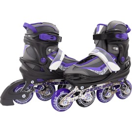 Chicago Skates CRS17G-MD Adjustable Purple Inline Skates, Adjusts from Sizes 1-4