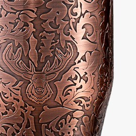 SKY FISH Cocktail Shaker Set | 6 Piece Bartender Set with 3D Embossed Design | Professional Cocktail Set for Cocktail Lovers | Hand Wash - Antique Copper