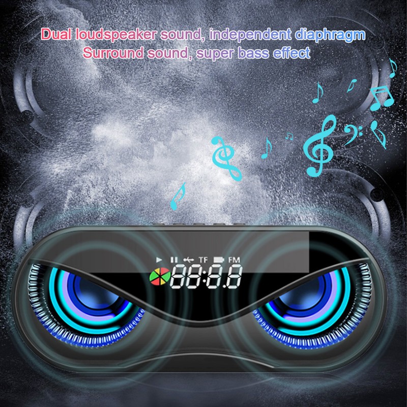 ABS Multifunction Alarm Clock Bluetooth Speaker Voice Prompt Call Function