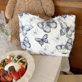 BSITSSS Reise Kosmetiktasche Klein, Make up Tasche Schmetterling, Makeup Bag mit Reißverschluss, Multifunktional Schminktasche Damen, Tragbare Kosmetik Tasche Geschenk für Mädchen