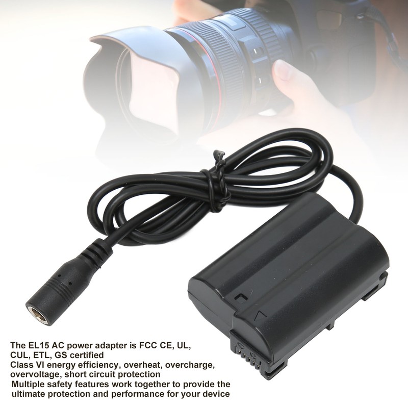 EL15 DC Coupler Dummy Battery DC Coupler Power Adapter Kit