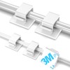 100 PCS Adhesive Cable Clips White (Small & Large), Upgraded