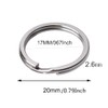 100 Pack Small Keyring Rings Hoops, 20mm /0.79 Inch Silver