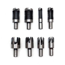 8Pcs Wood Plug Cutter Drill Bit Sets Roundwood Wood Plug Tenon Drill Bit Cutter Shank Plug Cutter Assortment 6mm 10mm 13mm 16mm