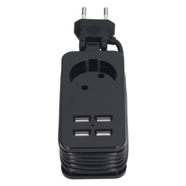 Power Strip 1200W 10A Fireproof  Adapter with 4 USB Port for Smartphones Tablet