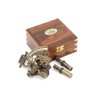 Solid Brass Sextant with Two Extra Sighting Telescope-Marine Gift-Astrolabe