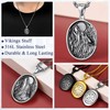 FaithHeart Nordic Viking Jewelry Men, Stainless Steel Vikings Stuff Wolf