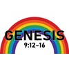 Rainbow Genesis 9:12-16 Sticker 4x7 Bible Christian Pride Stickers
