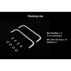 GuineaLoft™ Parts: Bar Handle (2-Pack) - 2 Alloy Bar Handles w/ 4 Screws - Guinea Loft Exclusive