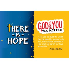 There Is Hope Memory Cross Gospel Tract – Christian Evangelism Tract for Youth & Adults – Interactive Folding Card – Scriptures from Romans and Gospel of John – 24 Pack – 3" x 4.5"