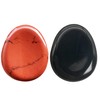Neyisaa 2Pcs Natural Crystal Thumb Worry Stone, Hand Carved Teardrop