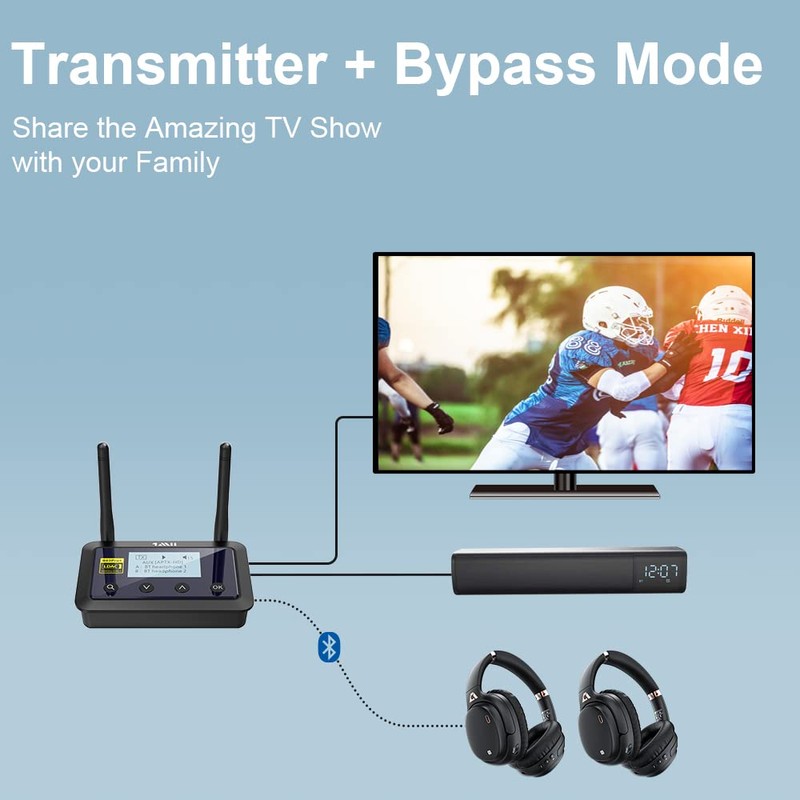 1Mii B03Pro+ Bluetooth Transmitter Receiver Certified LDAC for TV Home
