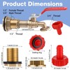 Tujoe 4 Set Rain Barrel Kit Barrel Spigot Kit 3/4