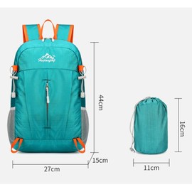 Mochila Plegable, Mochila Senderismo 40L, Ligera, Backpack con Multiples Compartimentos, Transpirable y Ligera, para Senderismo, Campamento, Escalada, Ciclismo, Pesca (Verde)