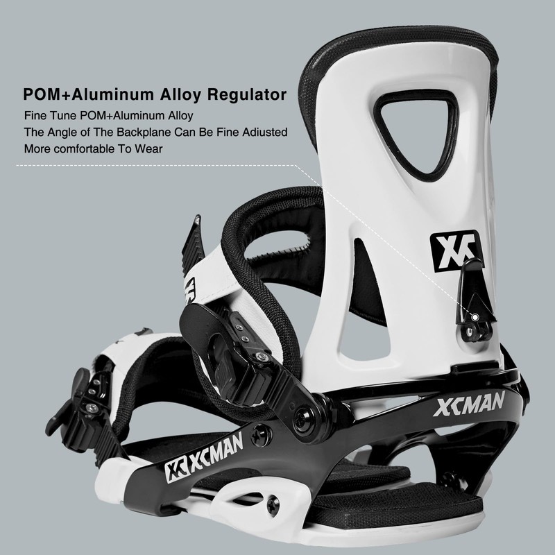 XCMAN Outdoors All-Mountain Snowboard Binding | Boot Size 9-12 (Black
