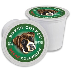 Boxer Coffee 52ct Decaf Colombian – Single-Origin, Swiss Water Process Medium Roast Coffee Pods – Specialty Grade, Artisan Single-Serve Cups – Compatible with Keurig K-Cup Brewers
