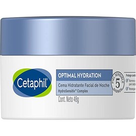 CETAPHIL® Optimal Hydration Crema Hidratante Facial de Noche con Ácido Hialurónico y Tecnología HydroSensitive Complex, 48g, Todo Tipo de Piel
