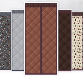 Front Door Windproof Curtain & Draft Blocker for Balcony Heating Windproof Screen Brown