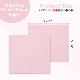 Rebower 4000 Pcs 2 Inch Tissue Paper Squares, 10 Assorted Color Tissue Squares Table Confetti Colorful Tissue Paper Bulk, [for DIY Projects, Art Supplies, Scrapbooking,Valentine's Day]
