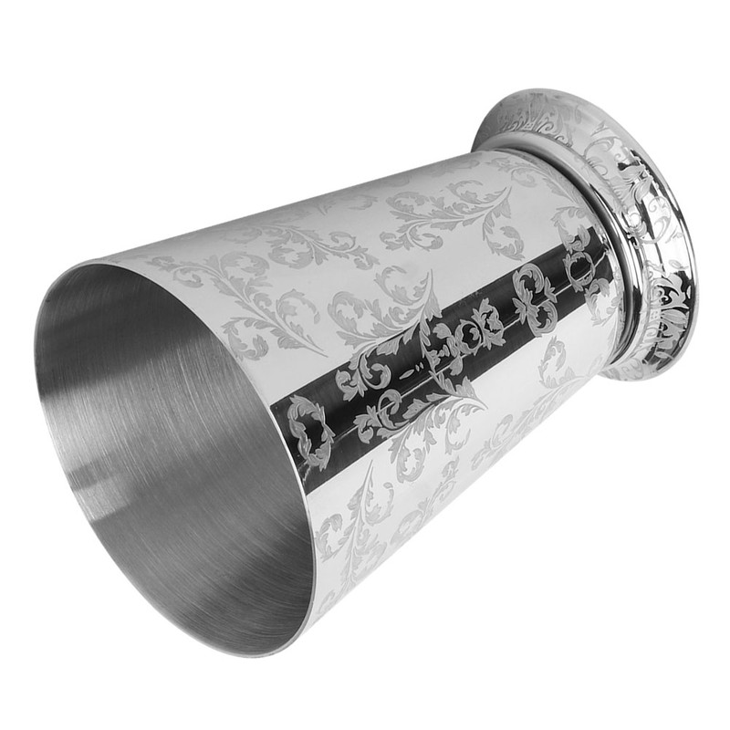 400ml Stylish Tree Leaf Pattern Stainless Steel Cocktail Cup Mug