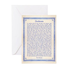 CafePress Desiderata Matte Folded Greeting Card Matte