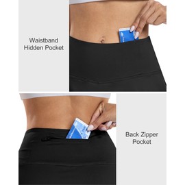 CHRLEISURE Women Tennis Golf Skirt with Pockets - High Waisted Golf Pleated Athletic Workout Dress Running Skort, Black, X-Large