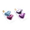 2-PC Girls Shiny Metallic Heart Hair Clip Set of Two