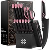 Knife Set - 15 PCS Kitchen Knife Set with Built-in