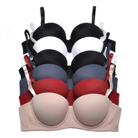 Iheyi 6 pcs ADD 2 Cup Thick Padding Extreme Double Pushup Bra 32B