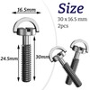 Pack of 2 1/4-20 UNC Stainless Steel Tripod Screws with