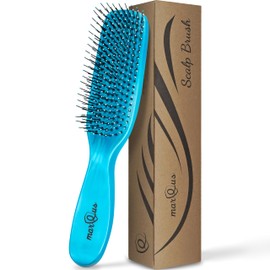 MarQus Scalp Brush - entwirren ohne Ziepen - Entwirrbürste für jeden Haar Typ, Haarbürste für Glanz und Volumen, 1 Stück Flashblue