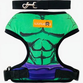 Arnés Pechera Ajustable Antitirones Para Perro Chico Mediano Hulk 5